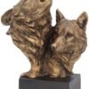 Animal Collection~ Song of The Wild Wolf Bust 23cm Bronze, Resin