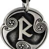 Soloman Pentant~Pewter Raidho Raido Rune of Psychic Communication Pendant Necklace