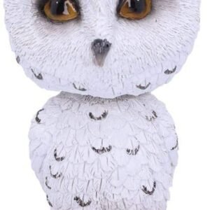 Magicun N.Giftware~Beak Snowy Owl Bobble Head Figurine, Polyresin, White, 10.5cm