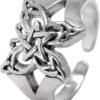 Sterling Silver Butterfly Pentacle Toe Ring