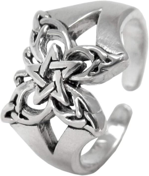 Sterling Silver Butterfly Pentacle Toe Ring