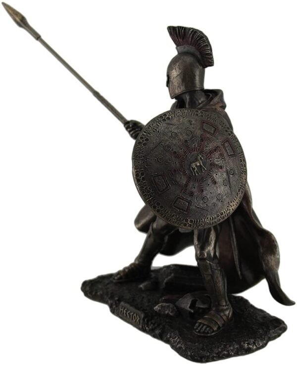 Magic  Collection~Hector Trojan War Fighter Bronze Finish Statue w/Shield and Spear