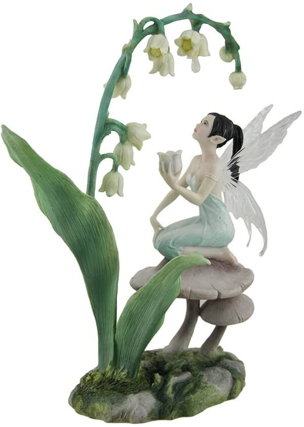 Magic  Collection~Lily of The Valley Flower Fairy Statue by Artist Rachel Anderson 11 Inch