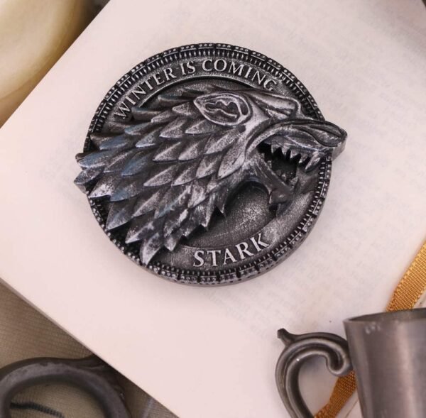 Magicun N.Giftware~House Stark Magnet 6cm Game of Thrones, Silver