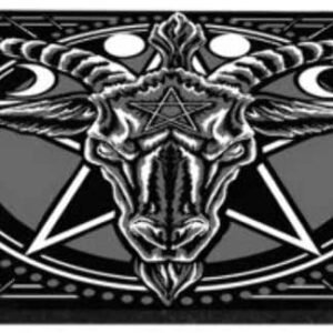 Dark Collection~Baphomet Doormat 45x75cm Black, One Size