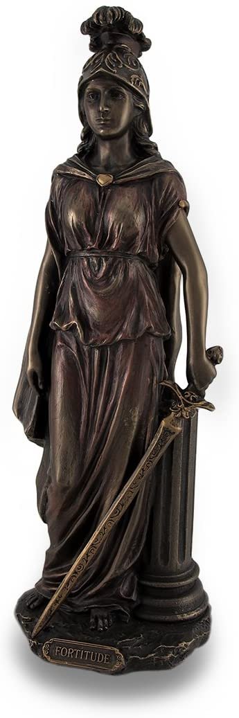 Magic  Collection~Cardinal Virtue Fortitude Bronze Finished Statue Hand Painted Accents