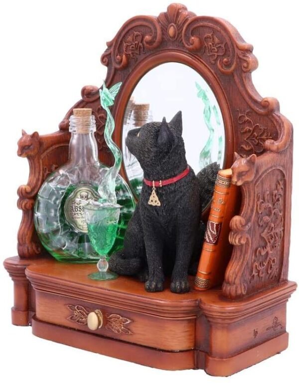 Artist Collections~ B4955R0 Lisa Parker Absinthe Cat and Green Fairy Figurine, 21.5cm
