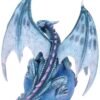 Fantasy Collection~ Mercury Guardian Turquoise Planet Dragon Figurine, Polyresin, Blue, One Size
