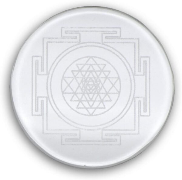 Crystal Healing Pendant - Sri Yantra Solar Form in 24K Gold Plate with Magnets & Copper Wire