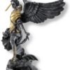 Magicun  Collection~Pewter and Gold Finish St. Michael Defeating Lucifer Statue