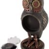 Magicun  Collection~Resin Mantel Clocks Bronze/Copper Finish Steampunk Owl Mantel Clock 5 X 10.5 X 5 Inches Copper