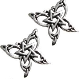 61gGFO71asL._AC_SL1125 Sterling Silver Butterfly Pentacle Pentagram Earring Studs