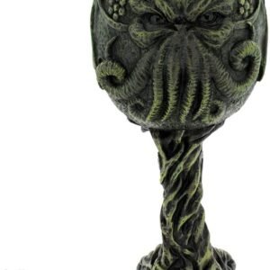 Magicun N.Giftware~Cthulhu's Thirst Goblet 21cm Green, Resin w/stainless steel insert, 17cm