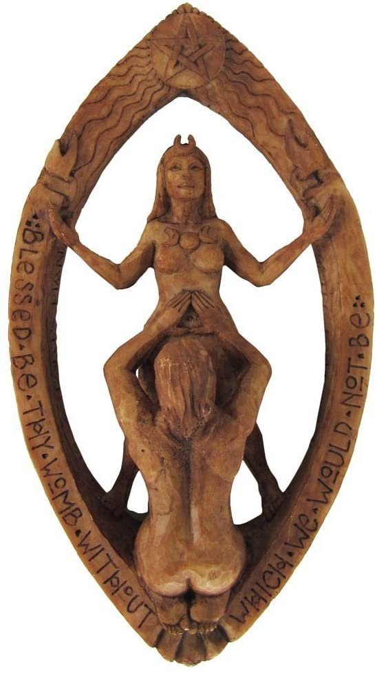 Magicun Altar~Drawing Down The Moon Wall Plaque Wood Finish