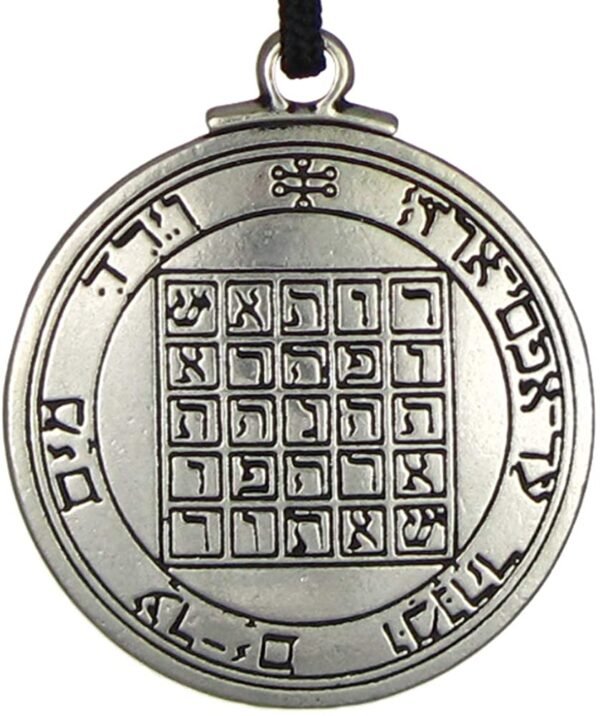 Soloman Pentant~Pewter Key of Solomon Pentacle of Saturn Talisman Pendant