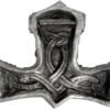 Large Pewter Mammen Style Thor's Hammer Pendant