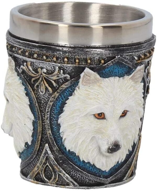 Animal Collection~ Ghost Wolf (Set of Four) Shot Glasses 8cm White