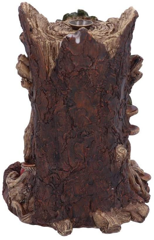 Light Collection~Wisest Dryad Tree Spirit Green Man Backflow Incense Burner, Polyresin, Brown, One Size