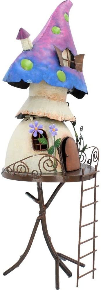 Magicun N.Giftware~Mushroom Heights 42.5cm Figurine, us:one Size, White