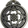 Soloman Pentant~Pewter Celtic Knot Warrior Shield Pendant Necklace