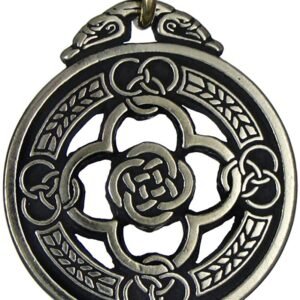 Soloman Pentant~Pewter Celtic Knot Warrior Shield Pendant Necklace