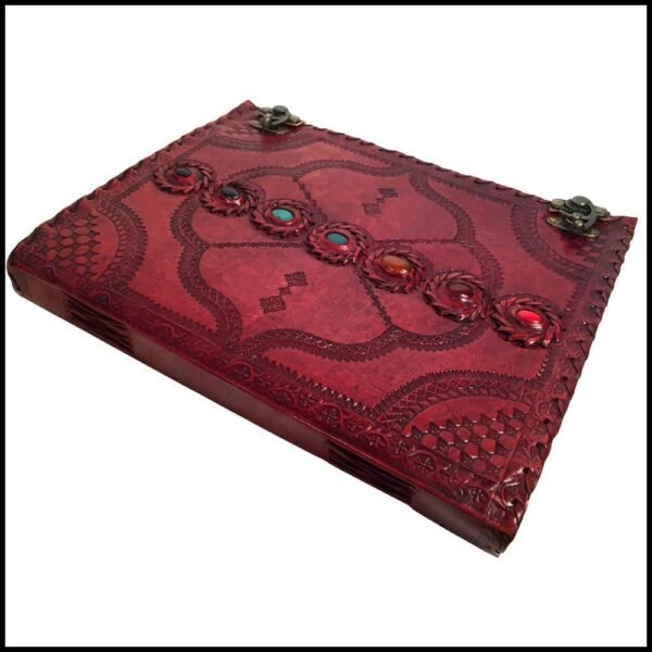 Witchcraft~Seven Stone Vintage Handmade Large Leather Journal Book of Shadows Notebook Office Diary College Book Poetry Book Sketch Book 13 inch