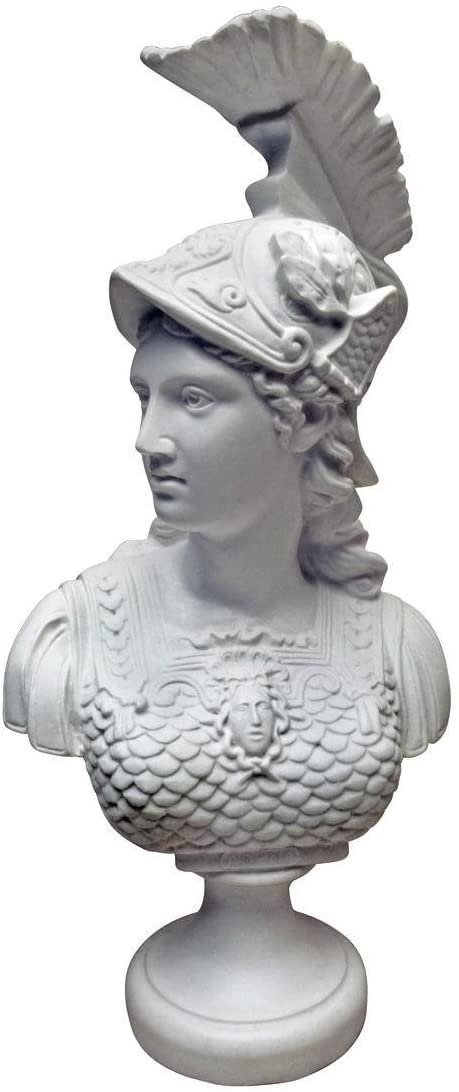 Magic  Collection~Design Toscano PD72521 Minerva, Roman Goddess of Wisdom Bust Statue, 13 Inch, White