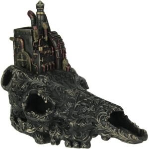 Magic  Collection~Antiqued Bronze Finish Steampunk Steer Skull Statue