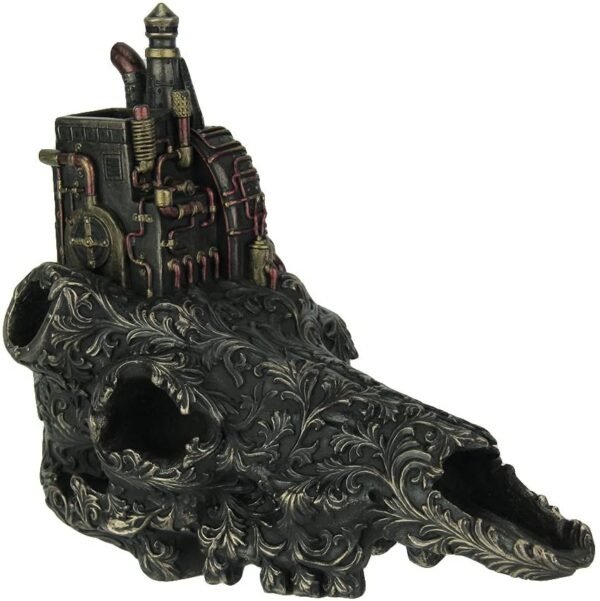 Magicun  Collection~Antiqued Bronze Finish Steampunk Steer Skull Statue