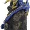 Magicun N.Giftware~Azure Geode Backflow Incense Burner 21cm Blue