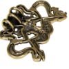 Bronze Ormhaxan Celtic Snake Witch Goddess Pendant