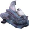 Nemesis Now U4940R0 Little Dream Blue Dragon and Hatchling Sleeping Figurine, Polyresin, 20.3cm