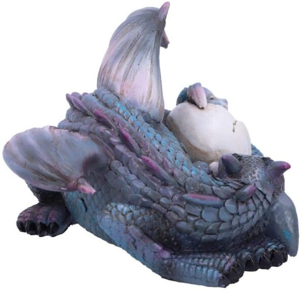 Nemesis Now U4940R0 Little Dream Blue Dragon and Hatchling Sleeping Figurine, Polyresin, 20.3cm