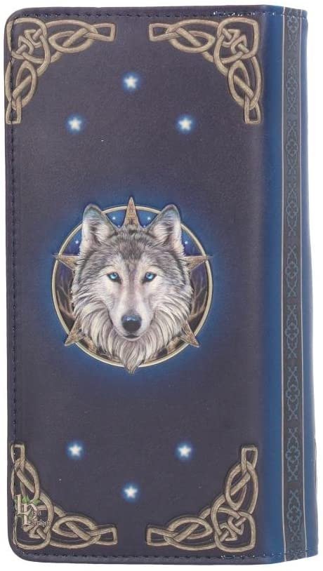 Artist Collections~ Wild One Lisa Parker Embossed Purse 19cm Blue, PU, Size