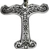Soloman Pentant~Pewter Odin's Magic Spear Irminsul Pendant Necklace