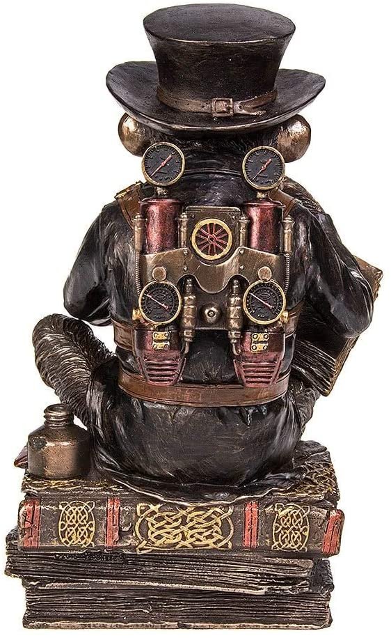 Steampunk Collection~Chimpanzee Scholar Figurine 18cm Bronze, Size 23cm