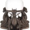 Fantasy Collection~ Dragons Prophecy Crystal Ball Holder 18.5cm Bronze, Resin