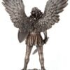 Magic  Collection~11 Inch Saint Michael Archangel with Battle Shield and Sword Cold Cast Resin Material Antique Bronze Finish Angel Statue