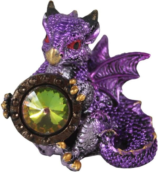 Nemesis Now Dragon's Reward Set of 4 5.5cm Figurines, Resin, Multi-Coloured, One Size