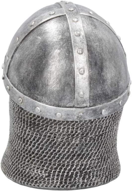 Dark Collection~U4525N9 Knight To Remember Skull Figurine 16.2cm Silver, Resin, One Size