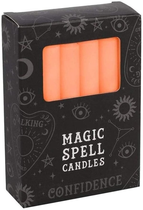 Spirit of Equinox Magic Spell Candles-Confidence-Pack of 12, Orange, 10.3 x 7.3 x 2.5 cms