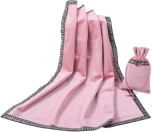 Altar Tarot Table Cloth Divination Wicca Velvet Cloth with Tarot Pouch Purple