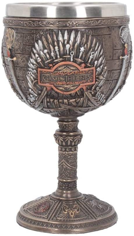 Magicun N.Giftware~, Bronze Game Iron Throne Chalice Goblet 17cm, One Size