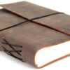 Witchcraft~Leather Journal Writing Notebook - Rustic Handmade Leather Bound Journals for Men and Women - Unlined Paper 240 Pages, Leather Book Diary Notebook (Brown, 7 x 5)
