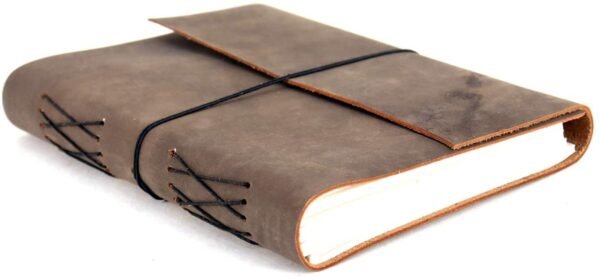 Witchcraft~Leather Journal Writing Notebook - Rustic Handmade Leather Bound Journals for Men and Women - Unlined Paper 240 Pages, Leather Book Diary Notebook (Brown, 7 x 5)