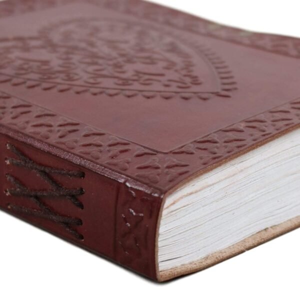 Witchcraft~Vintage Leather Journal Bound With Lock For Men Women Lined Paper Handmade Notebook Writing In Diary (Celtic heart lined)