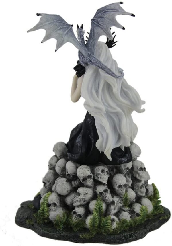 Magic  Collection~Nene Thomas Mad Queen Hand Painted Fantasy Statue 7 X 9.75 X 6 Inches Gray