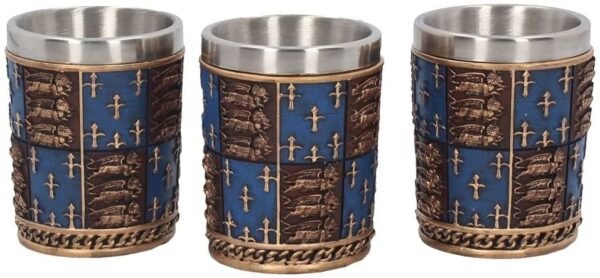 Magicun N.Giftware~Medieval (Set of Four) Shot Glasses 12cm Blue