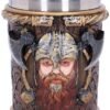 Magicun N.Giftware~Drakkar Viking Dragon Boat Shot Glass, Resin w/stainless steel insert, Brown, One Size