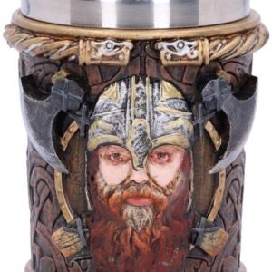 Magicun N.Giftware~Drakkar Viking Dragon Boat Shot Glass, Resin w/stainless steel insert, Brown, One Size
